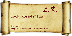 Lock Kornélia névjegykártya